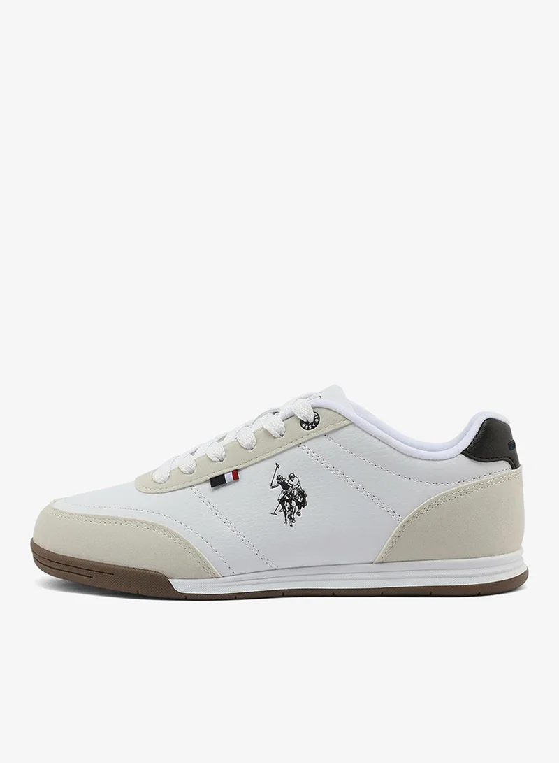 U.S. Polo Assn. white Women's White Low-Top Sneakers - Lightweight Lace-Up Design, Comfortable for Everyday Outfits for Women | Best Price UAE